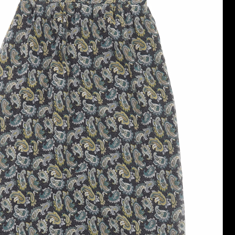 Topshop Womens Multicoloured Paisley Polyester Straight & Pencil Skirt Size 10