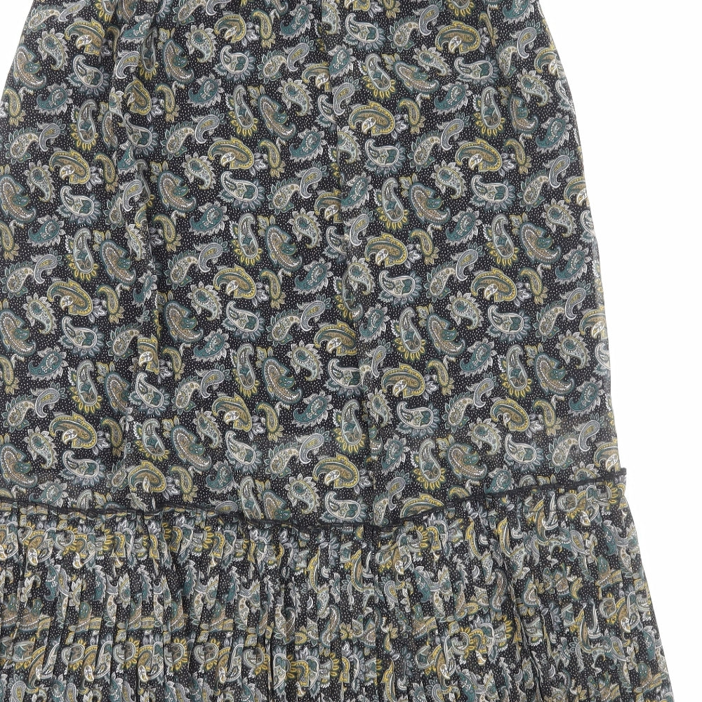 Topshop Womens Multicoloured Paisley Polyester Straight & Pencil Skirt Size 10