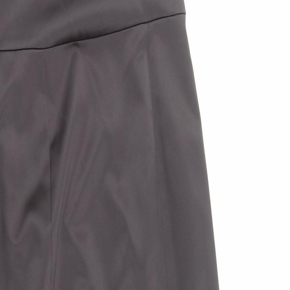 NEXT Womens Brown Herringbone Polyester Maxi Size 10 Halter Zip