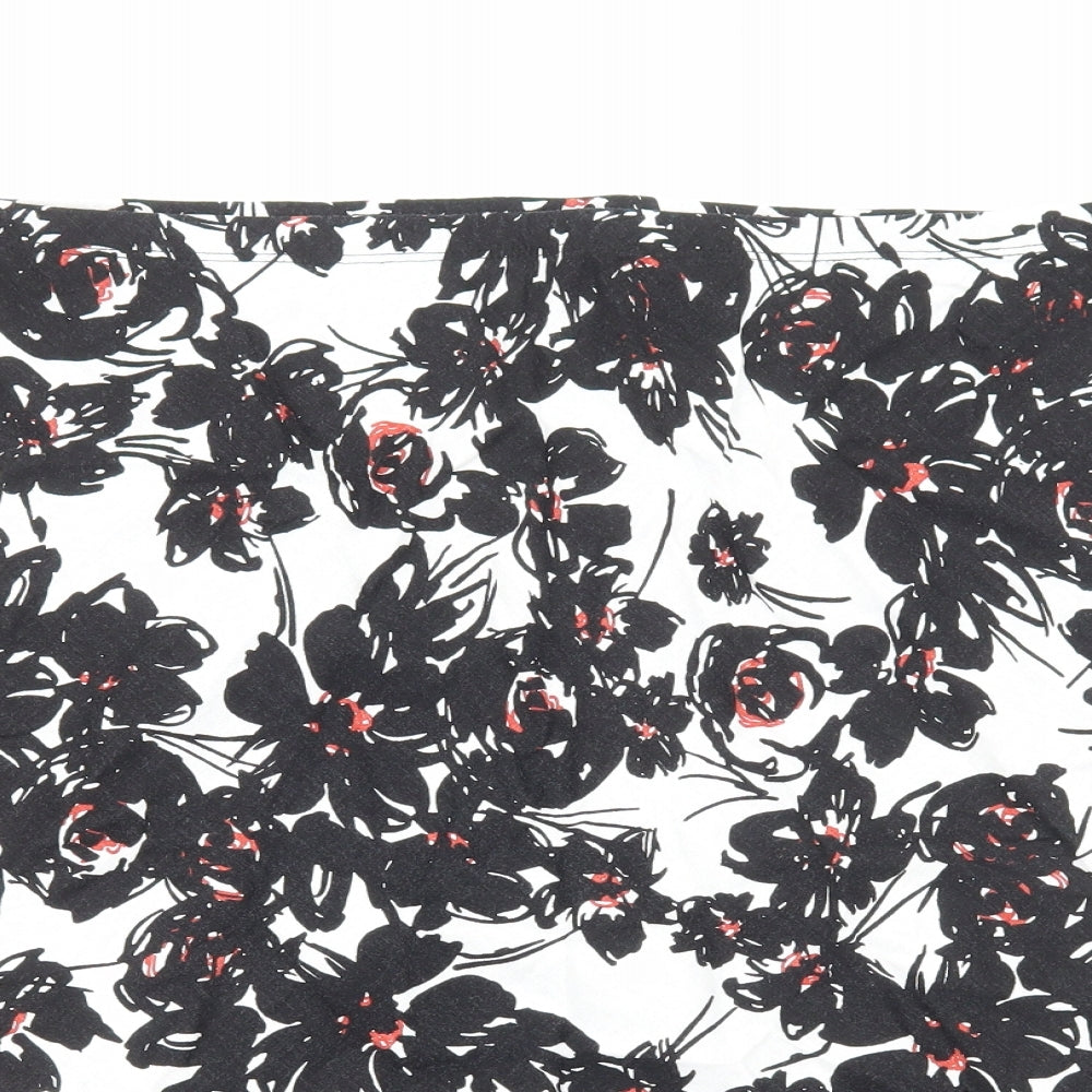 Marks and Spencer Womens Multicoloured Geometric Linen Mini Skirt Size 16