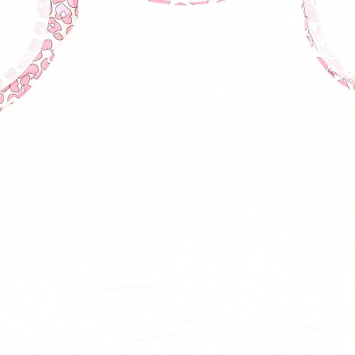 Marks and Spencer Womens Pink Animal Print Polyester Basic Tank Size 22 Scoop Neck - Leopard Print