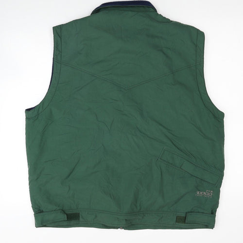 Cross Mens Green Gilet Jacket Size XL Zip