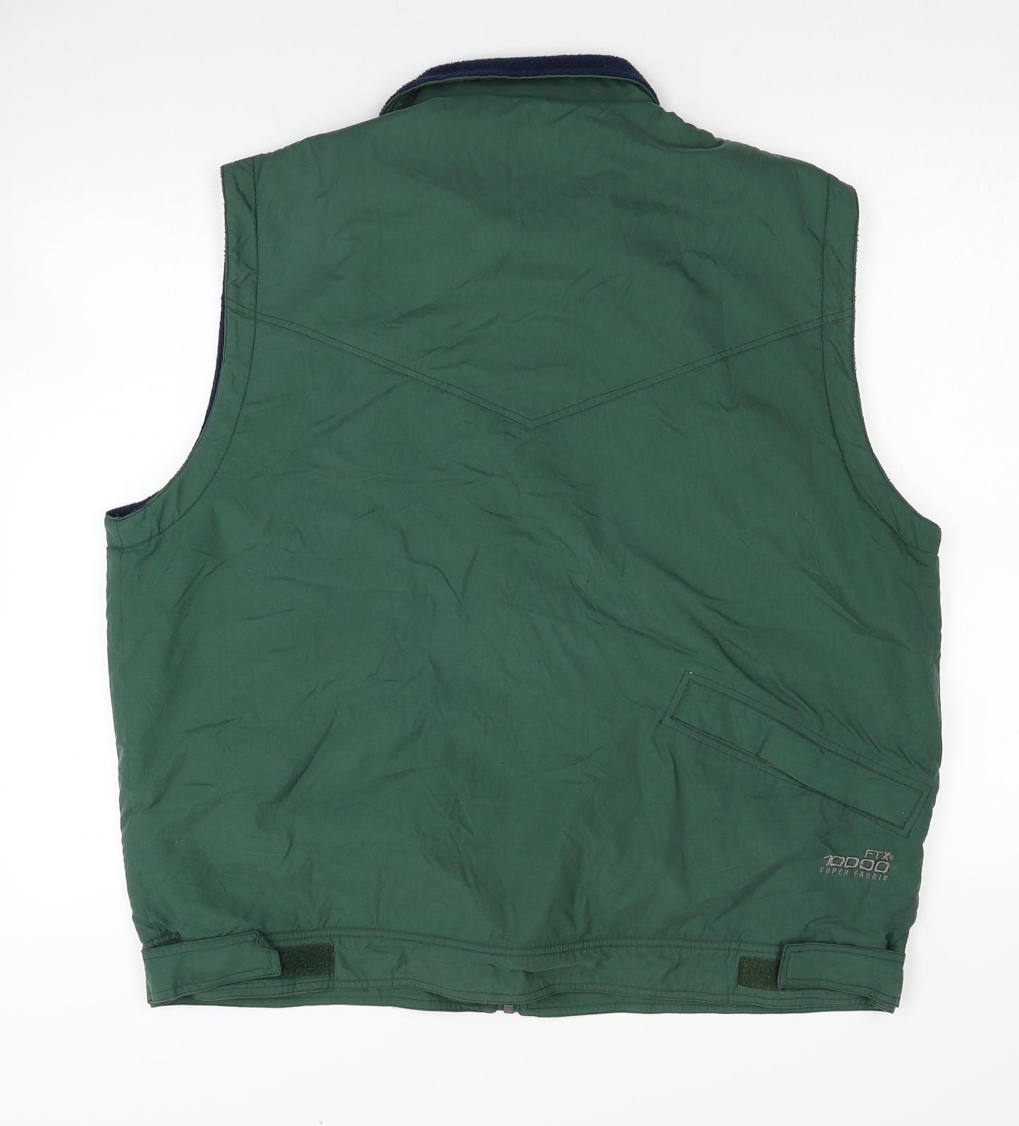 Cross Mens Green Gilet Jacket Size XL Zip