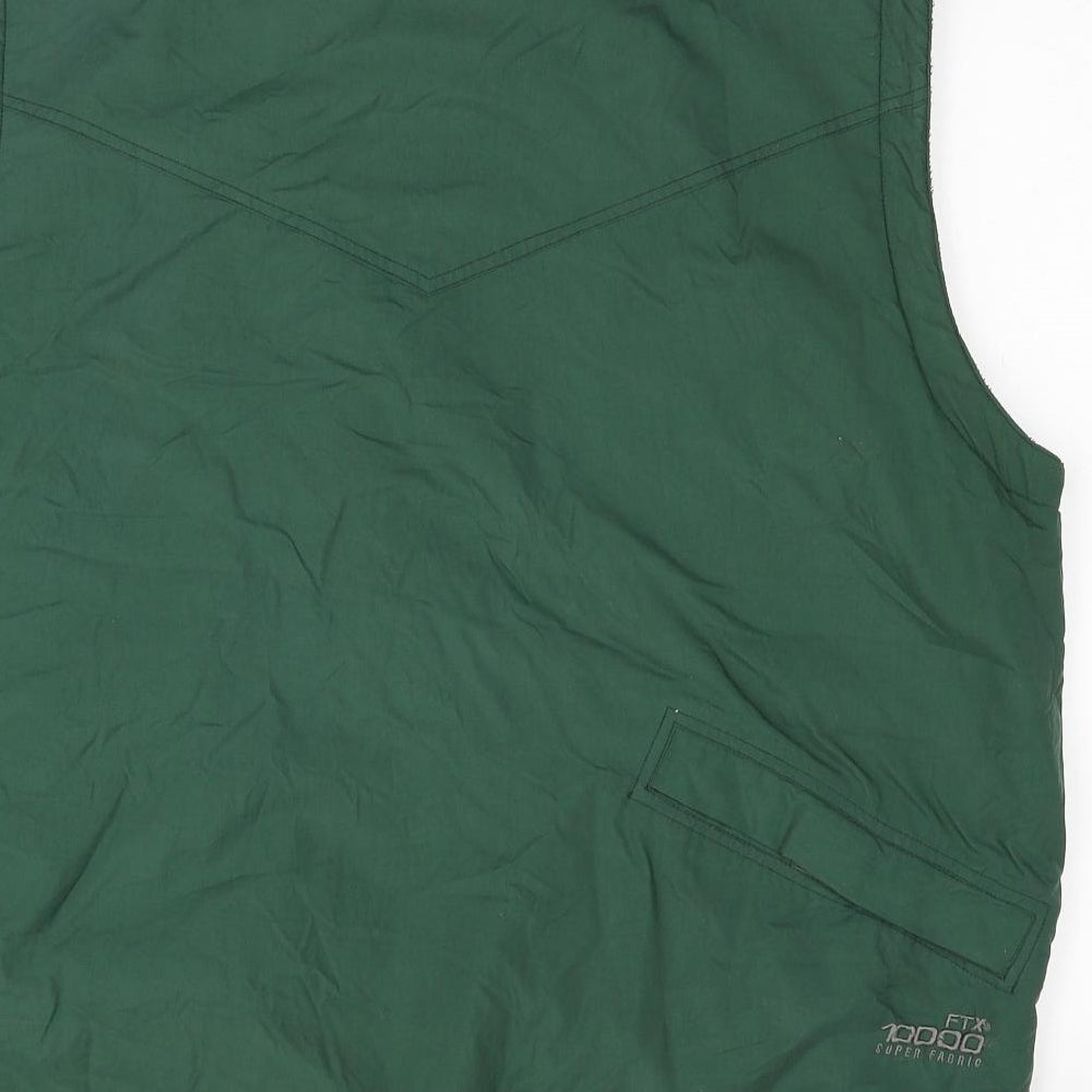 Cross Mens Green Gilet Jacket Size XL Zip