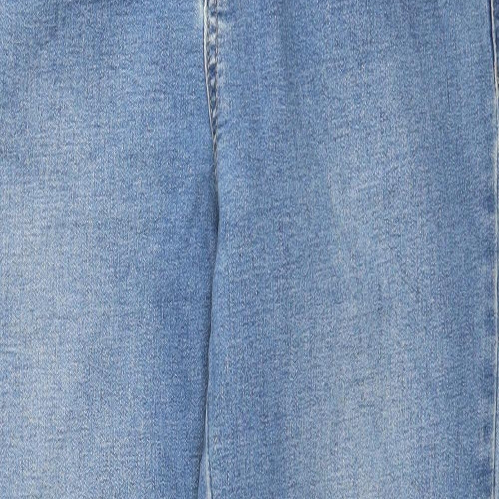 TU Womens Blue Cotton Skinny Jeans Size 12 Regular Zip