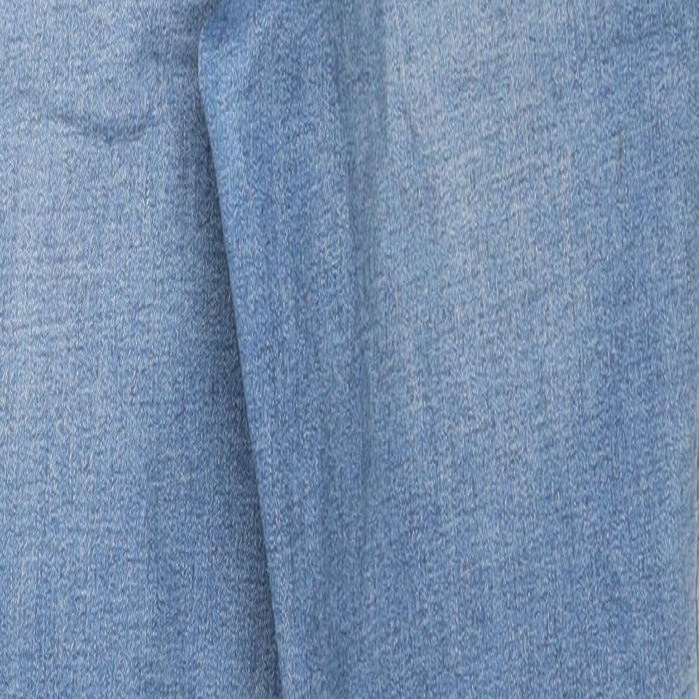 TU Womens Blue Cotton Skinny Jeans Size 12 Regular Zip