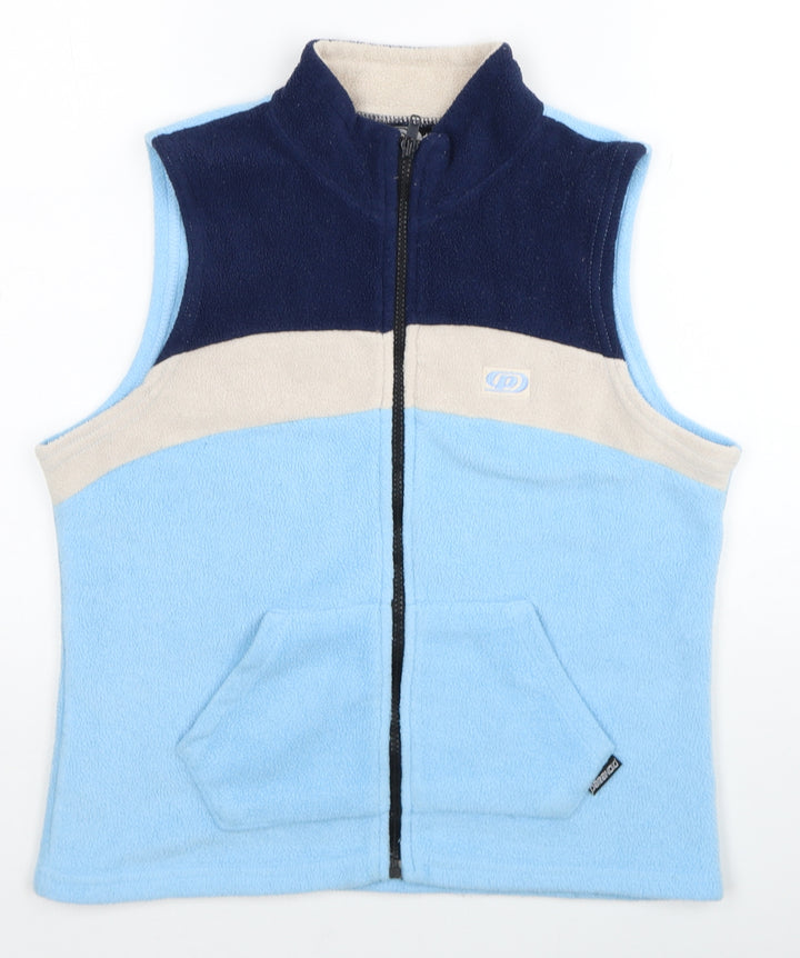 Paranoid Boys Blue Colourblock Gilet Waistcoat Size M Zip