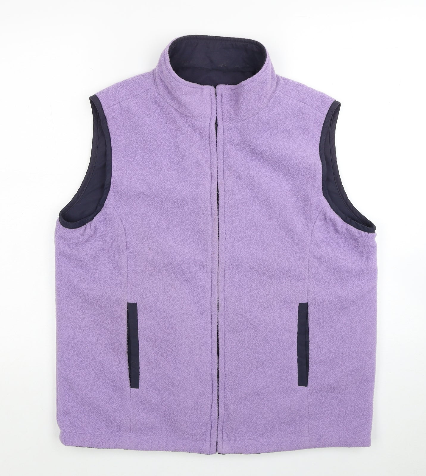 Bonmarché Womens Purple Gilet Waistcoat Size S Zip