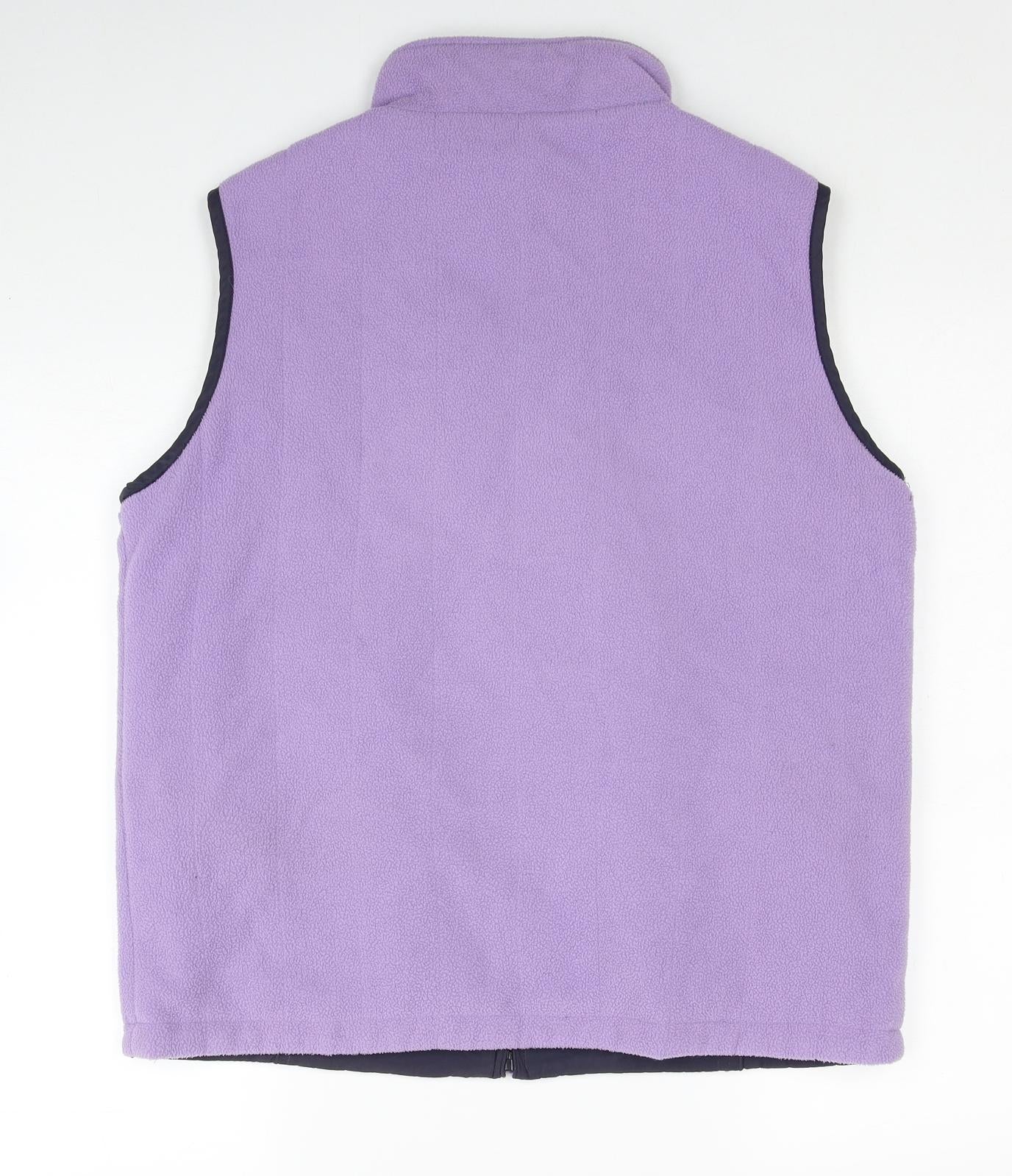 Bonmarché Womens Purple Gilet Waistcoat Size S Zip