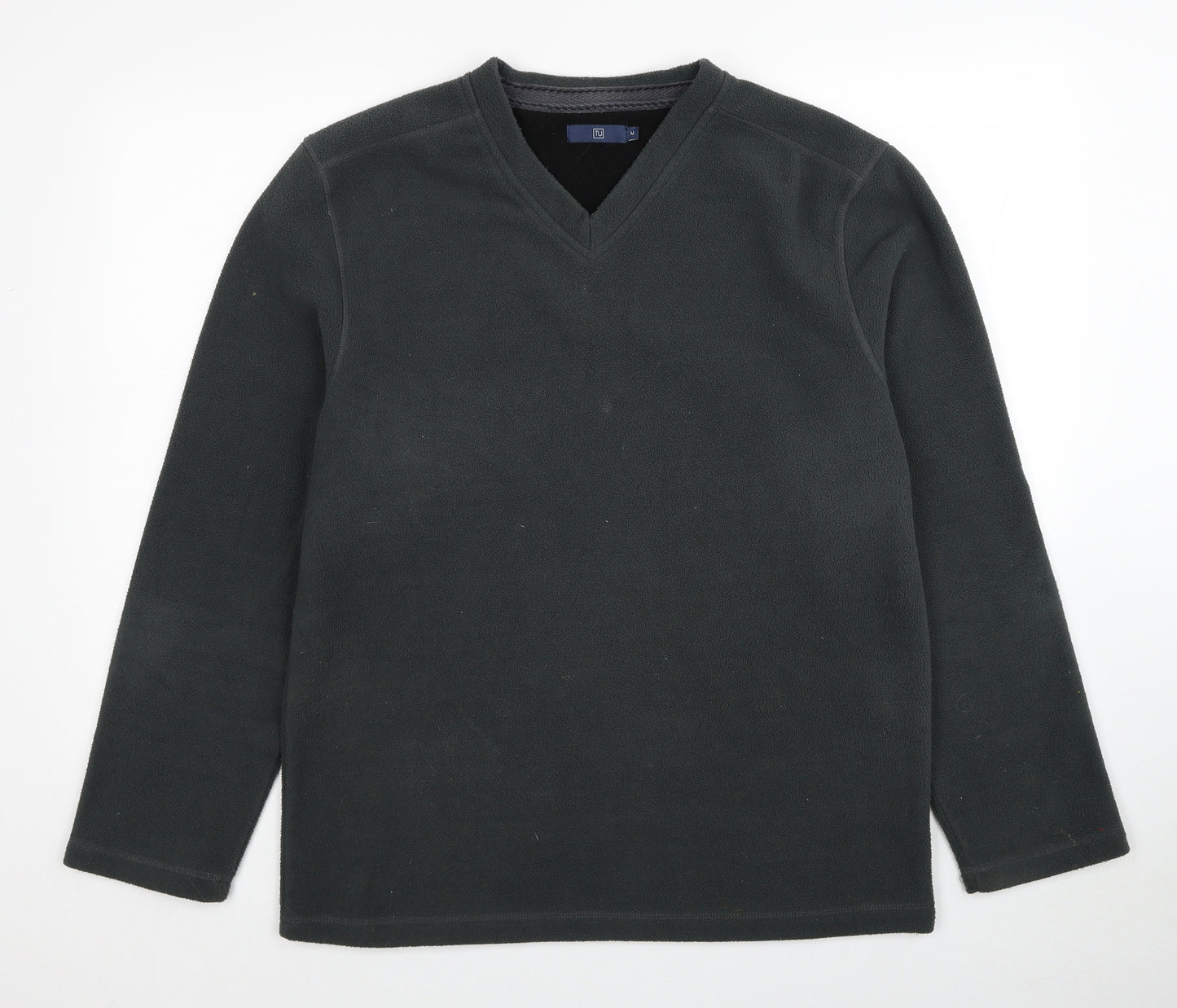 TU Mens Grey Polyester Pullover Sweatshirt Size M