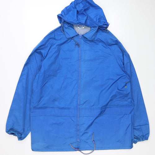 Sporting Club Mens Blue Windbreaker Jacket Size L Zip