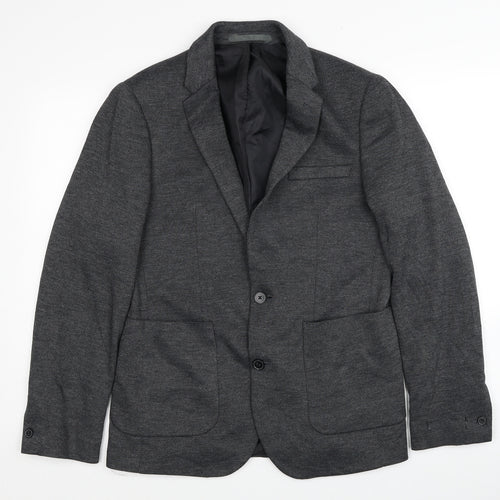 Burton Mens Grey Viscose Jacket Blazer Size 38