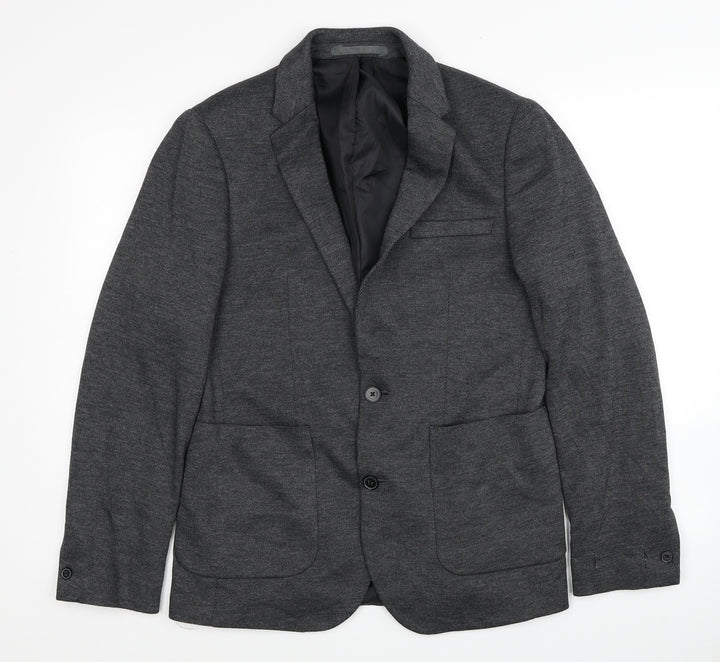 Burton Mens Grey Viscose Jacket Blazer Size 38