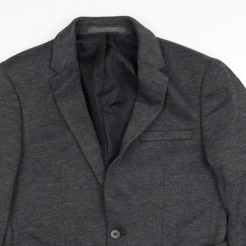 Burton Mens Grey Viscose Jacket Blazer Size 38