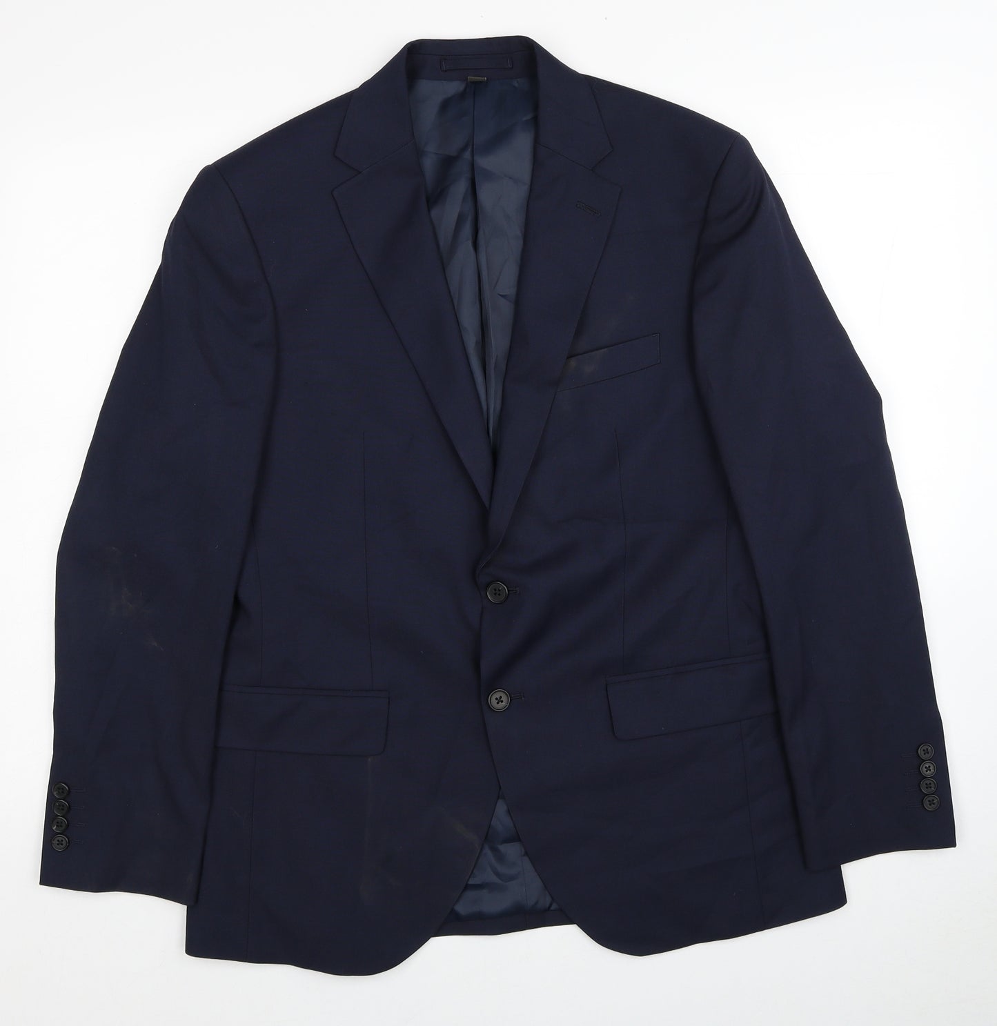 Marks and Spencer Mens Blue Polyester Jacket Blazer Size L