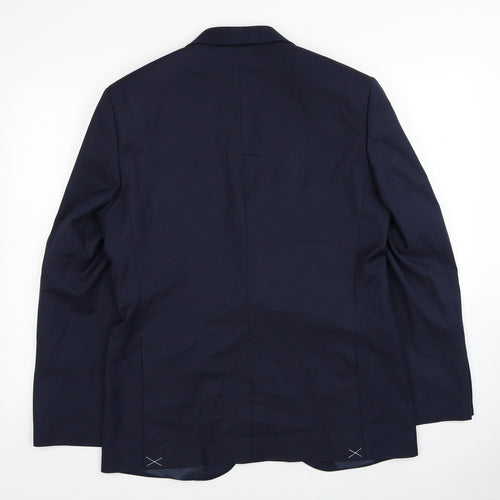Marks and Spencer Mens Blue Polyester Jacket Blazer Size L