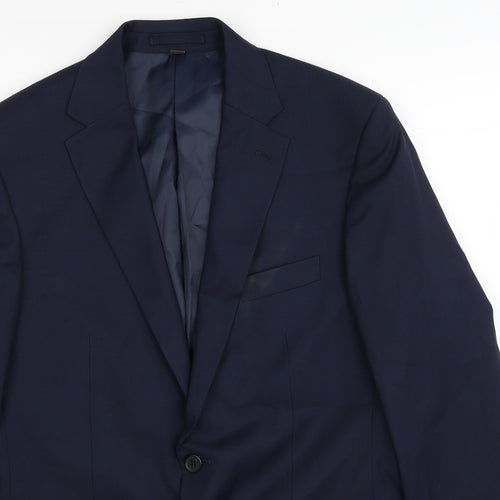 Marks and Spencer Mens Blue Polyester Jacket Blazer Size L