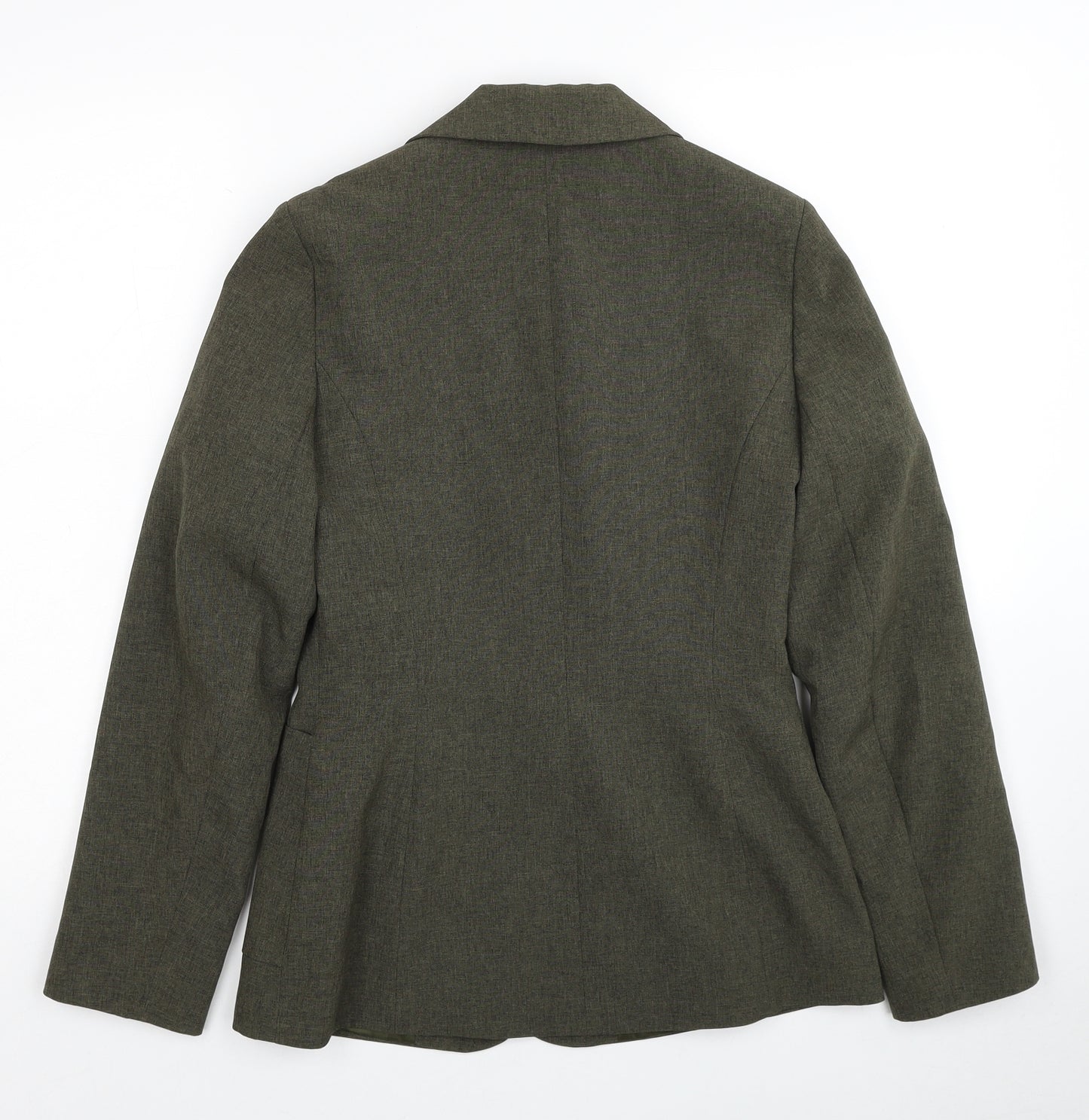 NL Collection Womens Green Jacket Blazer Size 8 Button