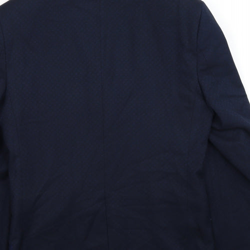 Burton Mens Blue Polyester Jacket Blazer Size 34