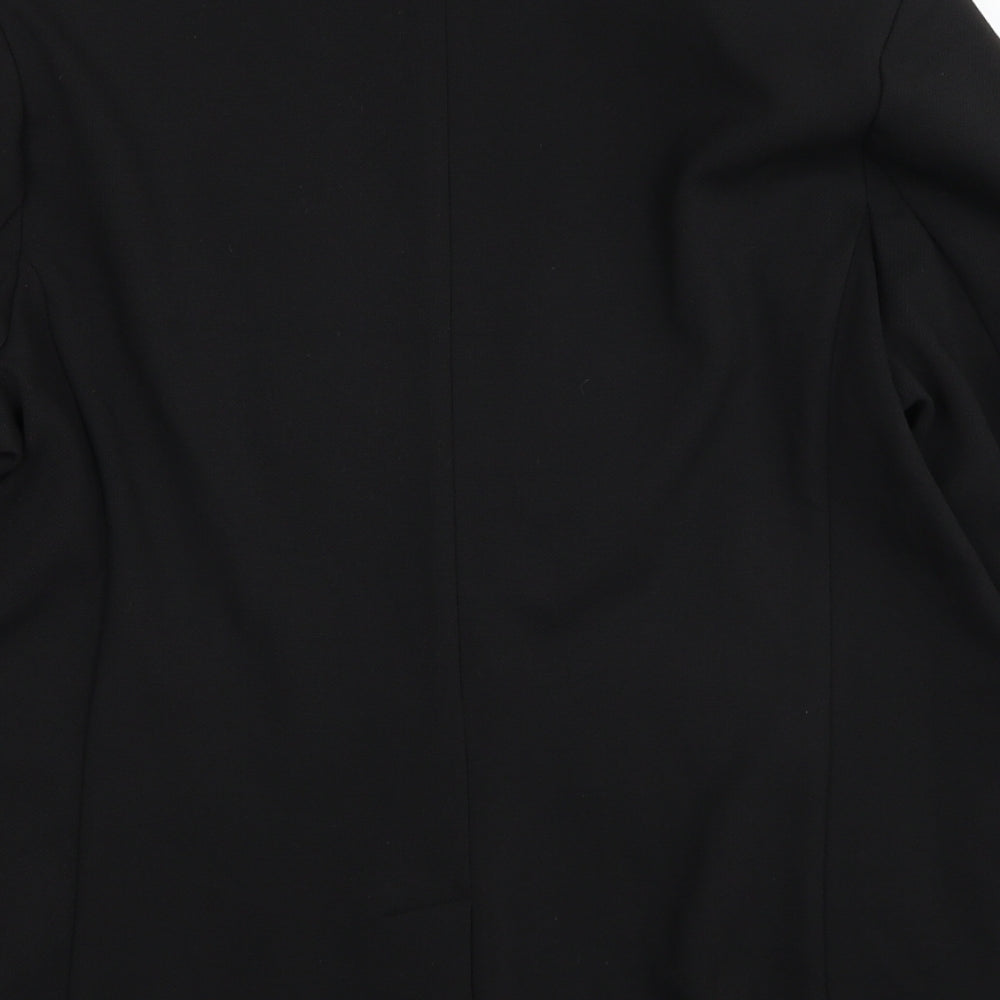 Marks and Spencer Womens Black Jacket Blazer Size 10 Button