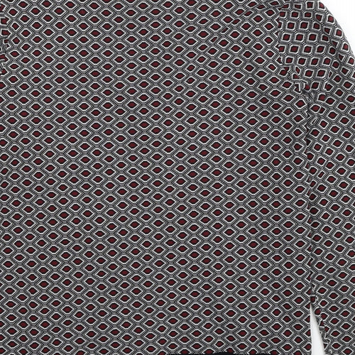 Papaya Womens Multicoloured Round Neck Geometric Polyamide Pullover Jumper Size 10