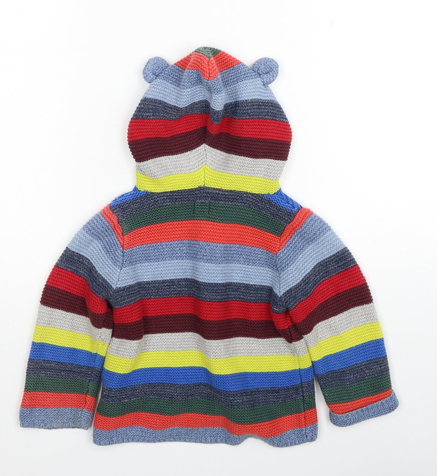 Gap Boys Multicoloured Striped Jacket Coatigan Size 12-18 Months Button