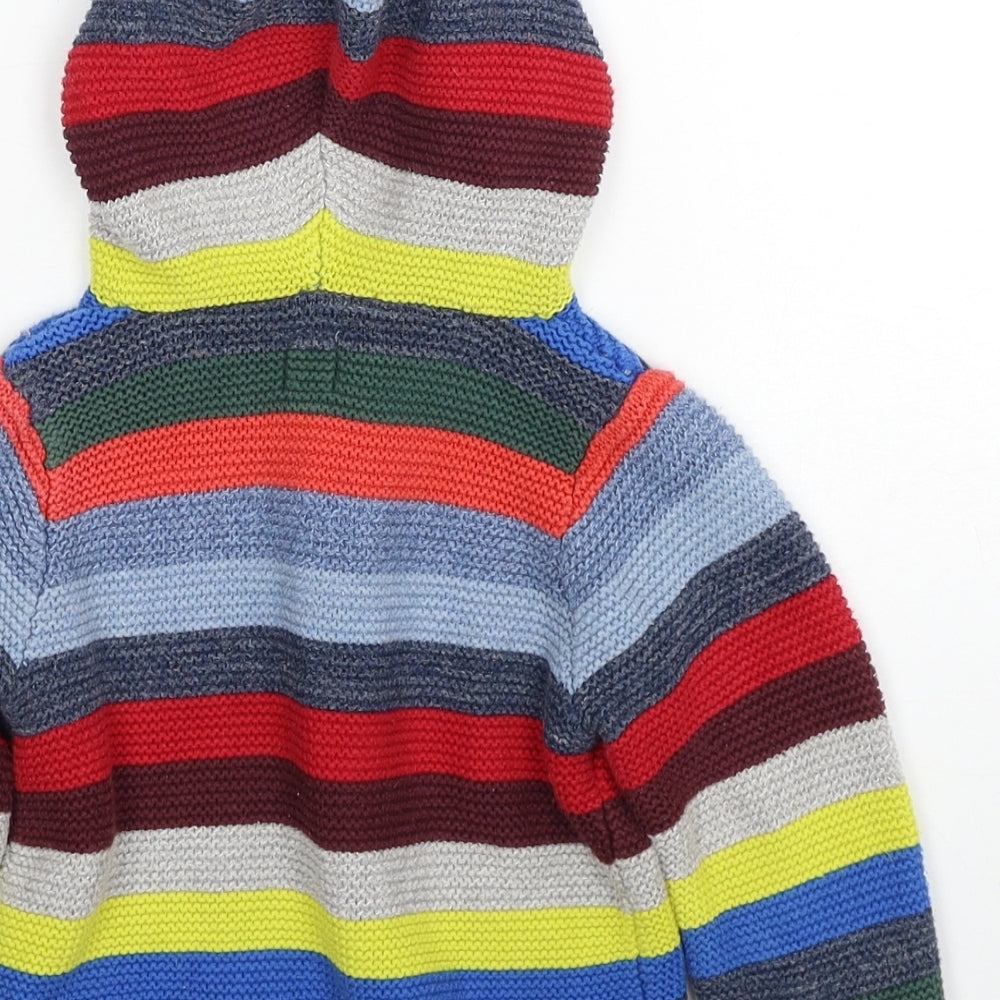Gap Boys Multicoloured Striped Jacket Coatigan Size 12-18 Months Button