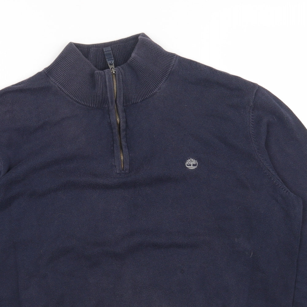 Timberland Mens Blue Cotton Pullover Sweatshirt Size S