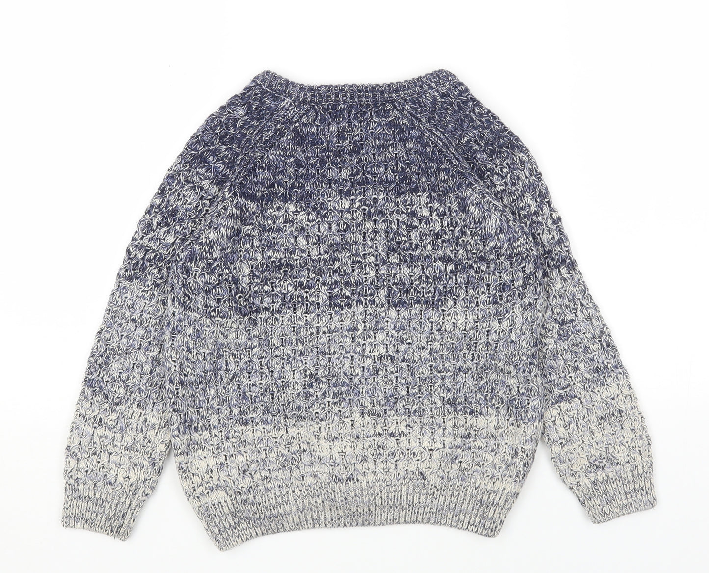 George Boys Blue Round Neck Cotton Pullover Jumper Size 4-5 Years Pullover