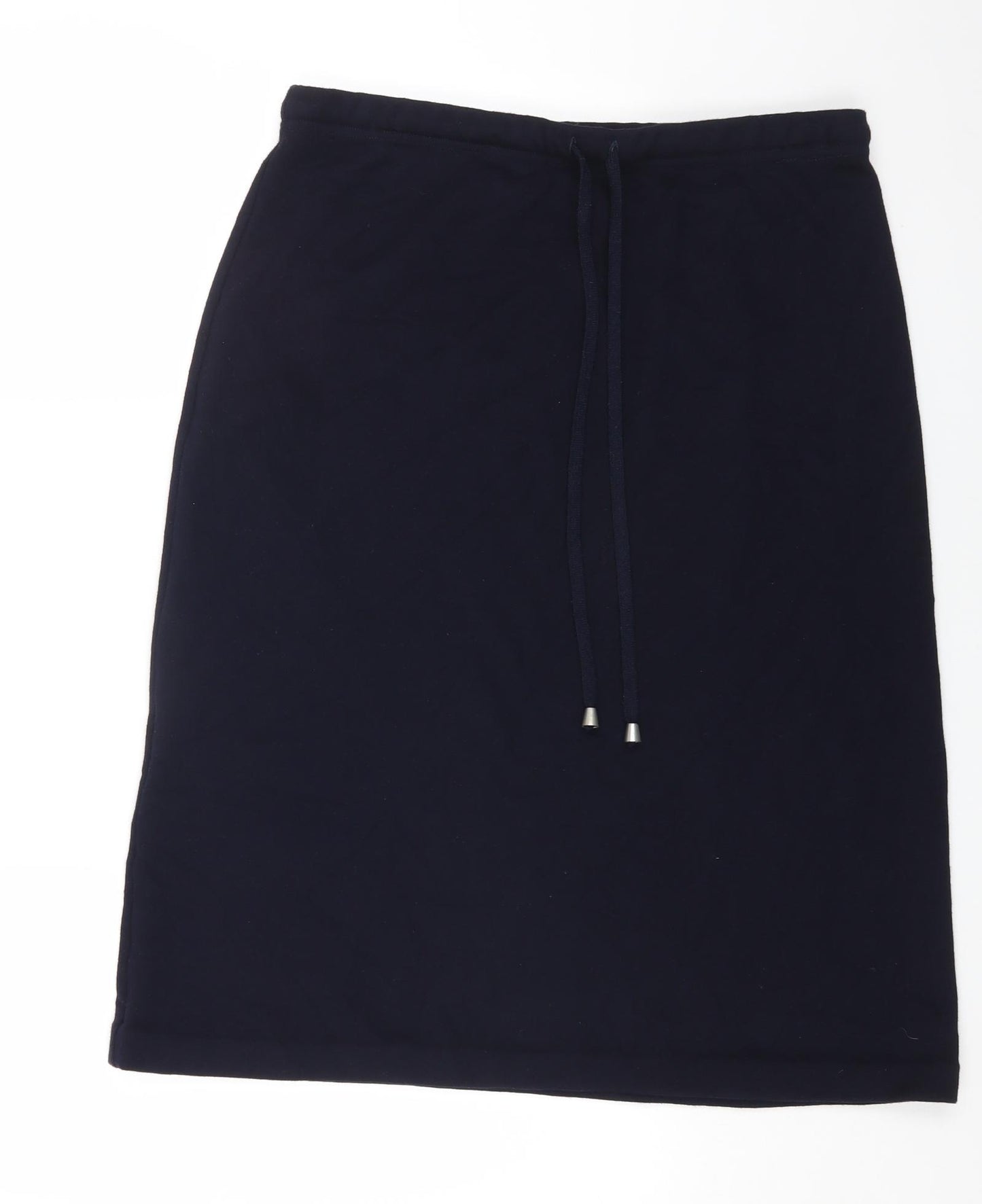 Preworn Womens Blue Cotton A-Line Skirt Size 36 in Drawstring