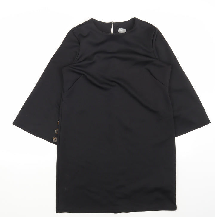 ASOS Womens Black Polyester Shift Size 8 Boat Neck Pullover