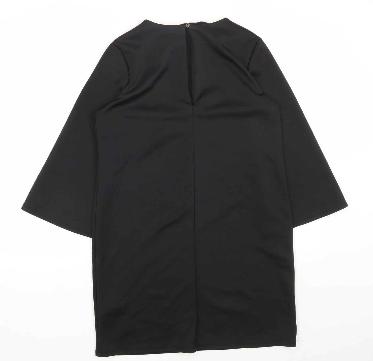 ASOS Womens Black Polyester Shift Size 8 Boat Neck Pullover