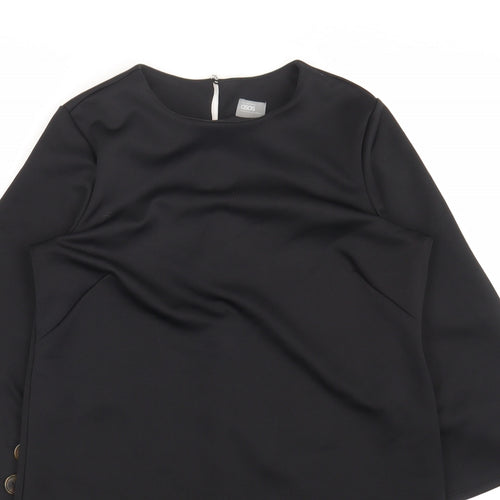 ASOS Womens Black Polyester Shift Size 8 Boat Neck Pullover
