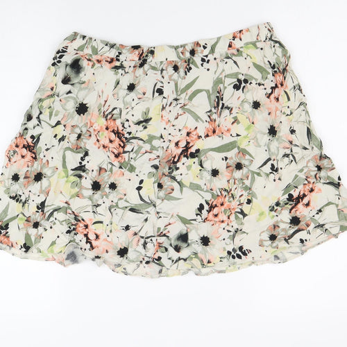 Dorothy Perkins Womens Multicoloured Floral Viscose Flare Skirt Size 12