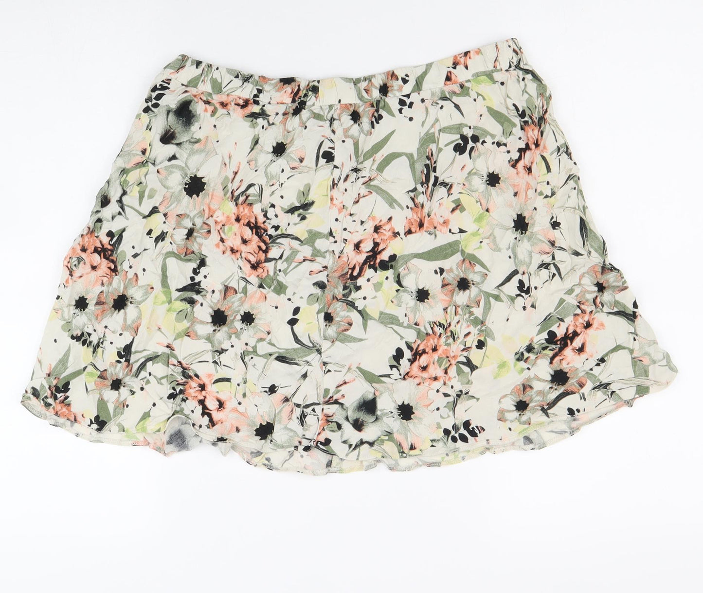 Dorothy Perkins Womens Multicoloured Floral Viscose Flare Skirt Size 12