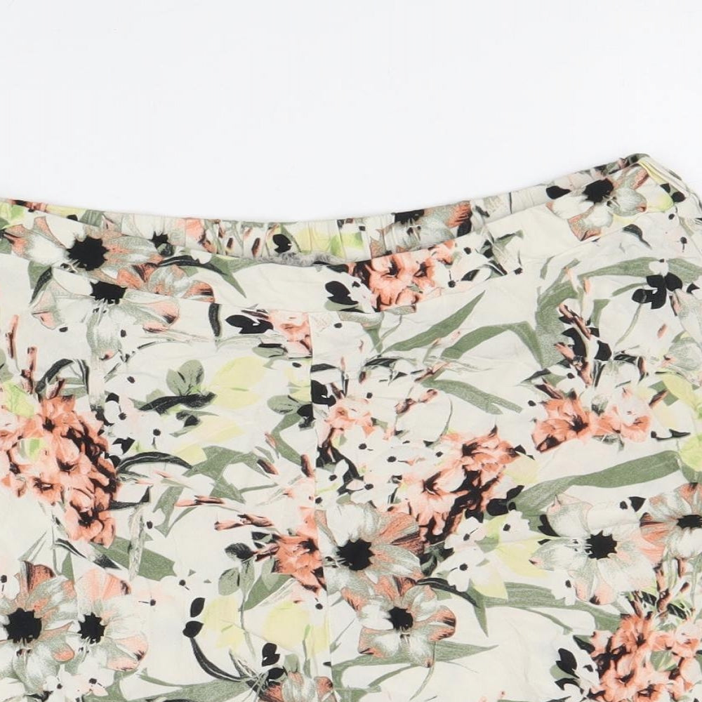 Dorothy Perkins Womens Multicoloured Floral Viscose Flare Skirt Size 12