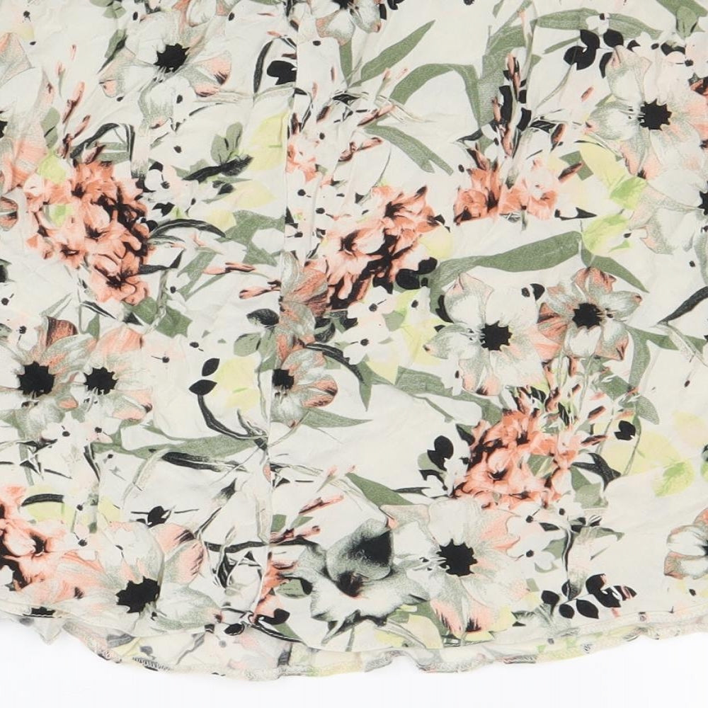 Dorothy Perkins Womens Multicoloured Floral Viscose Flare Skirt Size 12