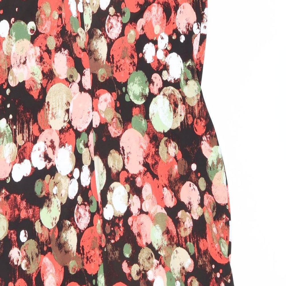 Kim & Co. Womens Multicoloured Geometric Polyester Tank Dress Size 10 Boat Neck Pullover