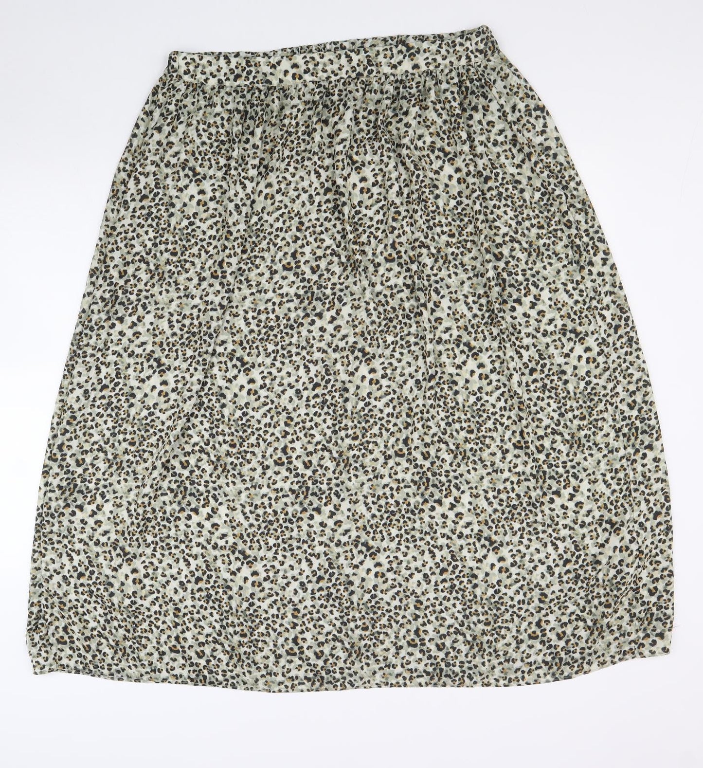 Primark Womens Multicoloured Animal Print Polyester A-Line Skirt Size 16 - Leopard Print