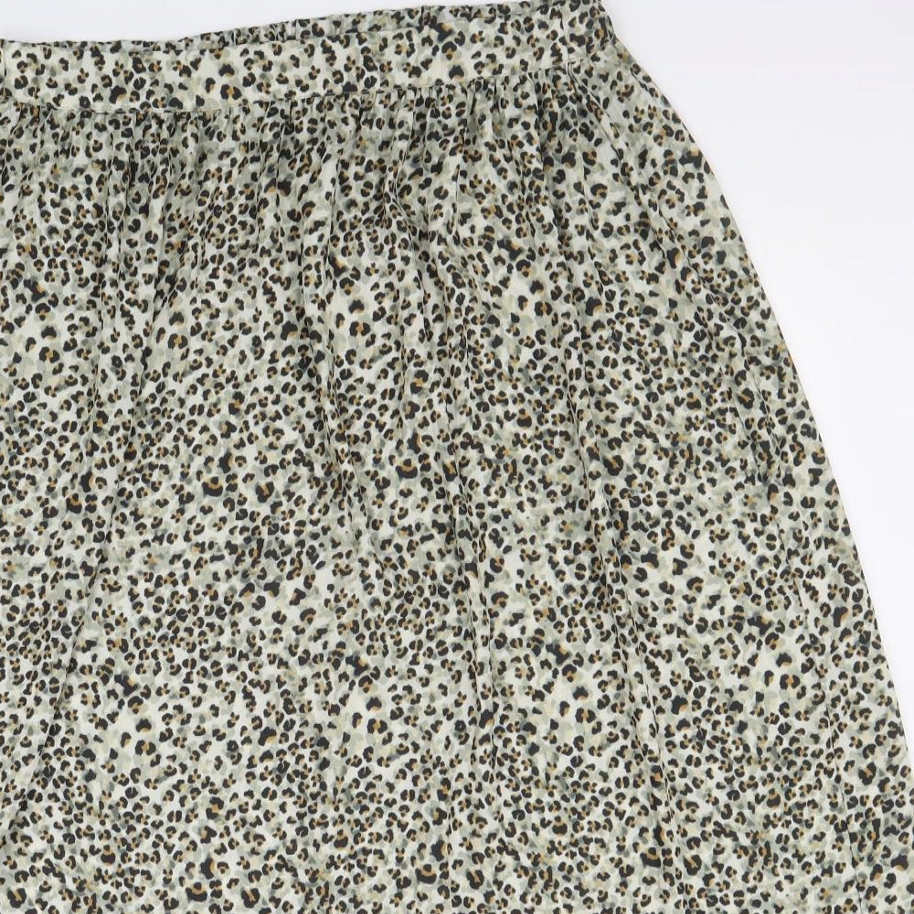 Primark Womens Multicoloured Animal Print Polyester A-Line Skirt Size 16 - Leopard Print