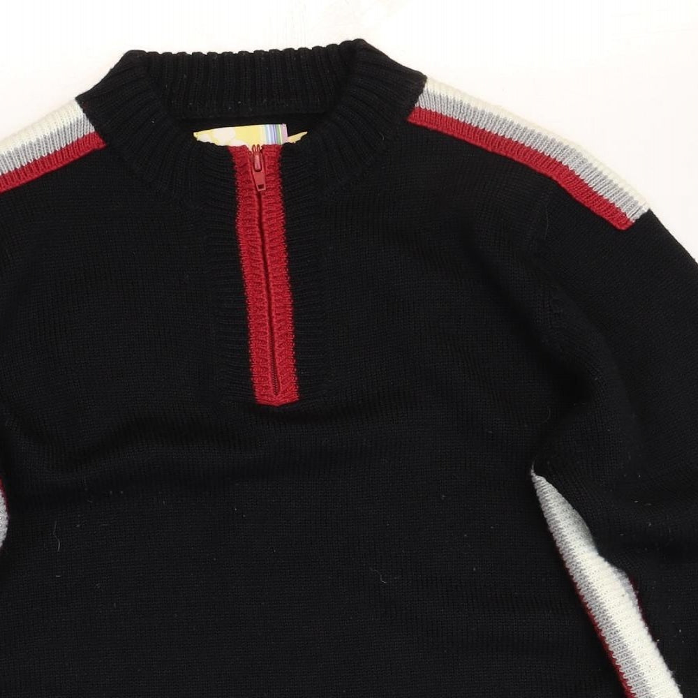 Alice Callina Womens Black Round Neck Acrylic Pullover Jumper Size 12