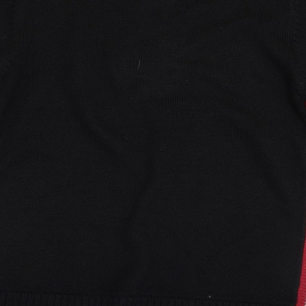 Alice Callina Womens Black Round Neck Acrylic Pullover Jumper Size 12
