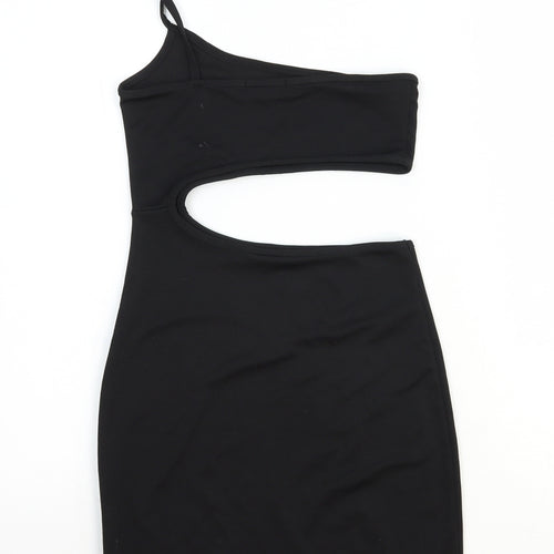 ASOS Womens Black Polyester Mini Size 8 Square Neck Pullover