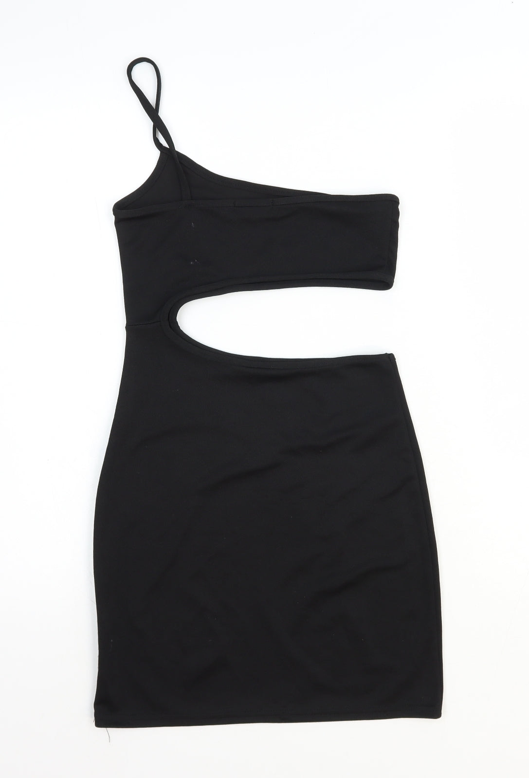 ASOS Womens Black Polyester Mini Size 8 Square Neck Pullover