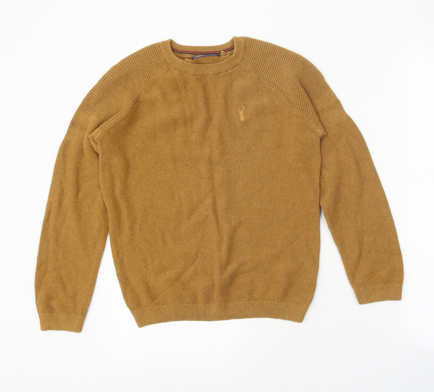 NEXT Boys Yellow Round Neck 100% Cotton Pullover Jumper Size 11 Years Pullover