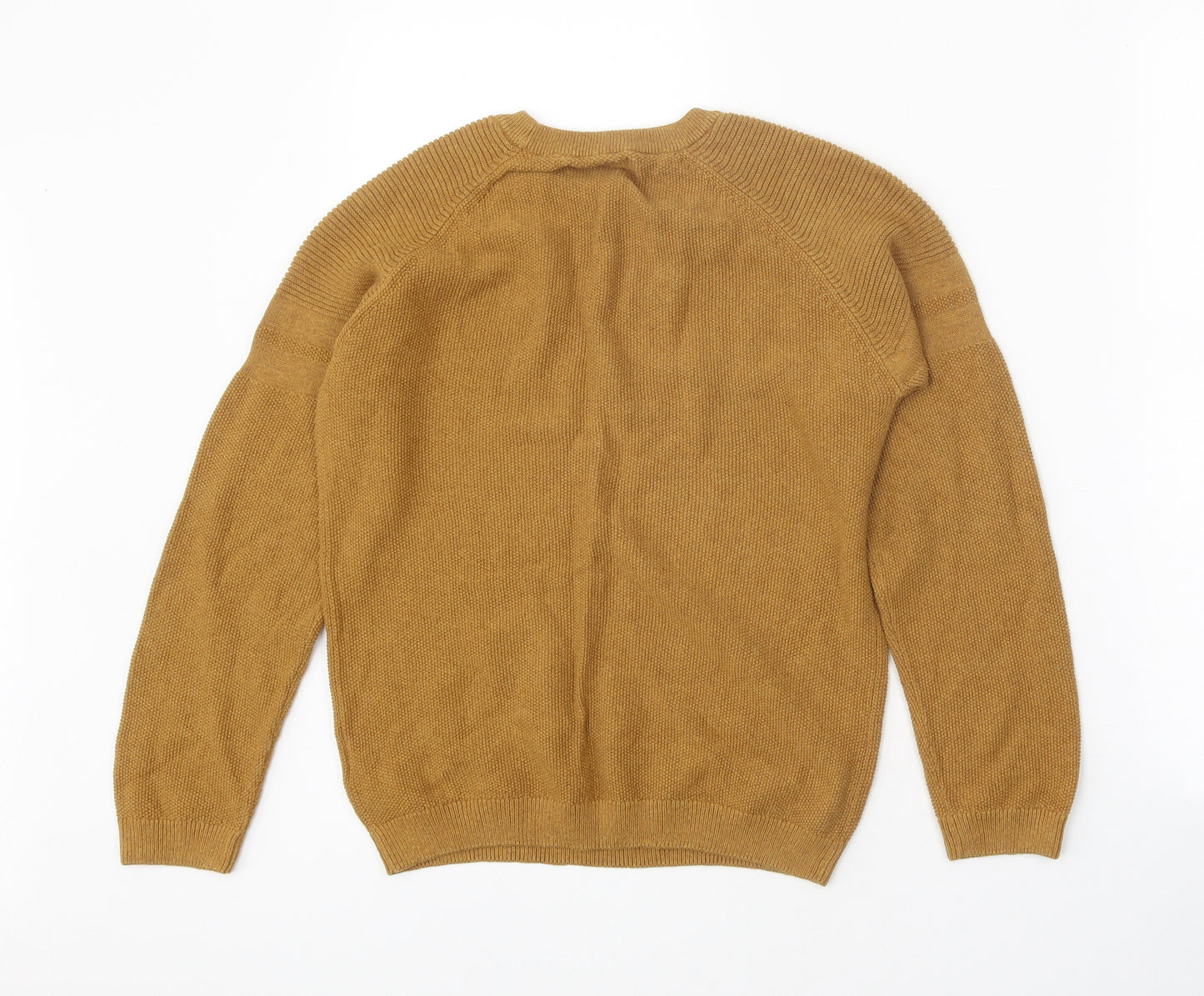 NEXT Boys Yellow Round Neck 100% Cotton Pullover Jumper Size 11 Years Pullover