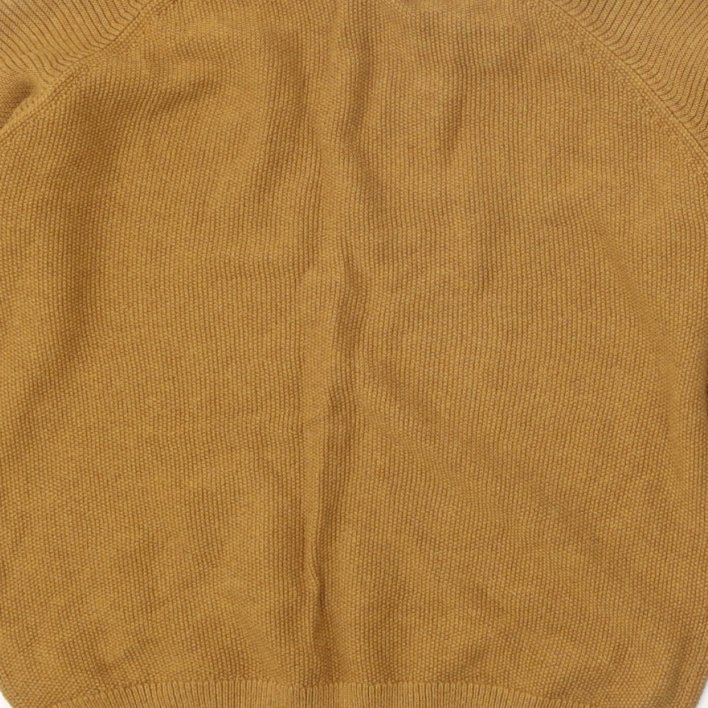 NEXT Boys Yellow Round Neck 100% Cotton Pullover Jumper Size 11 Years Pullover