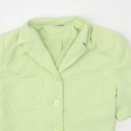 George Womens Green Polyester Jacket Suit Jacket Size 12