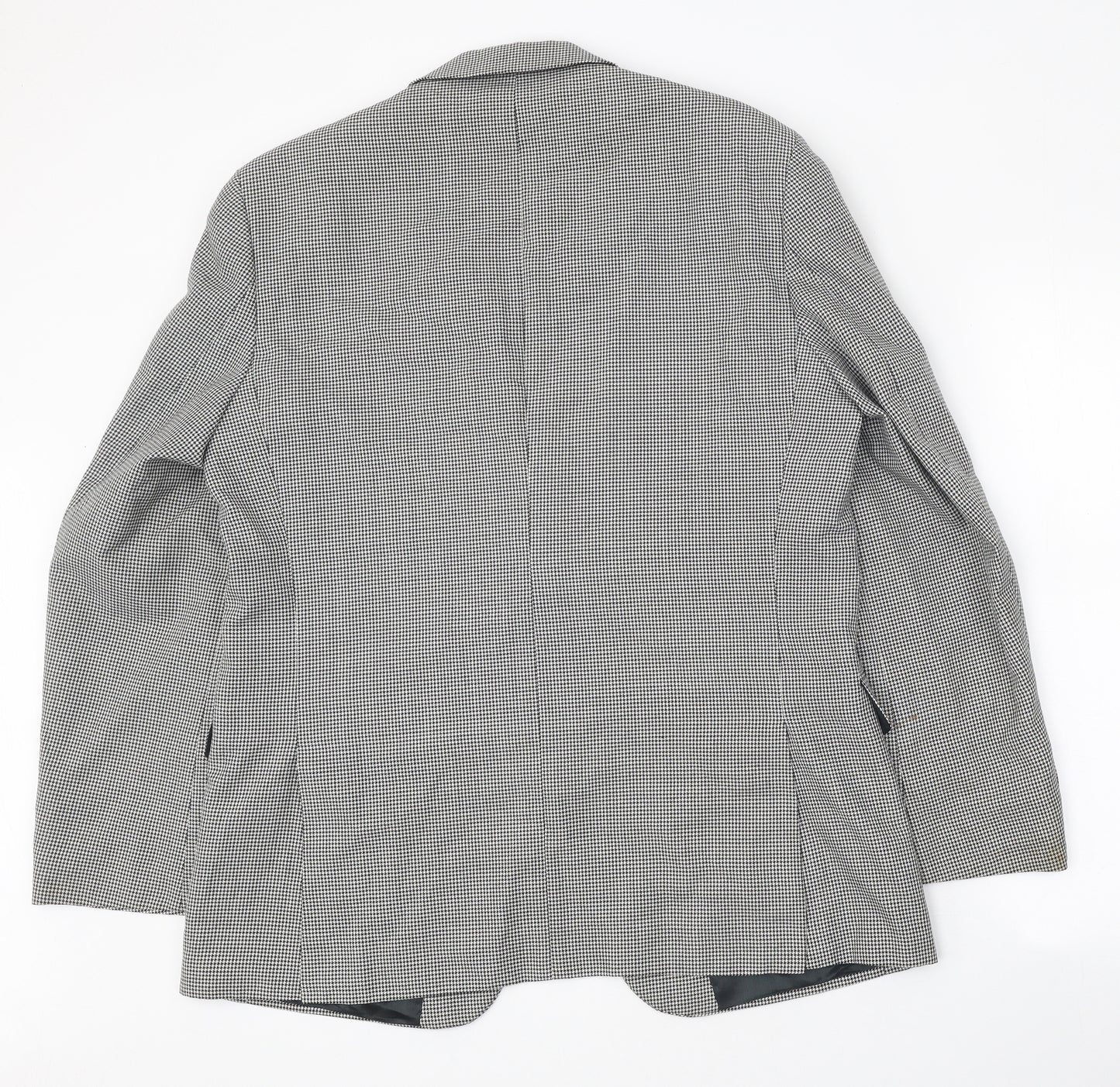Skopes Mens Black Check Polyester Jacket Blazer Size 42