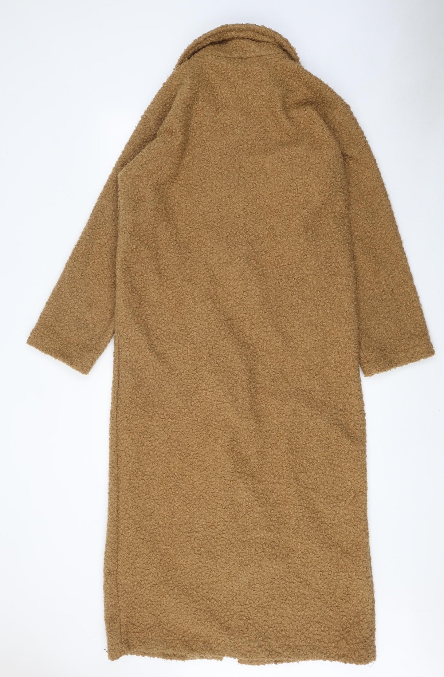 I SAW IT FIRST Womens Brown Overcoat Coat Size S Button